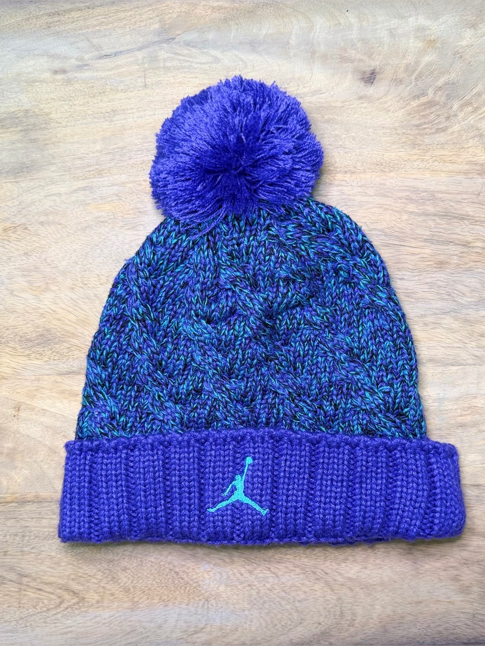 Nike Jordan Unisex Pom Beanie - Purple/Teal